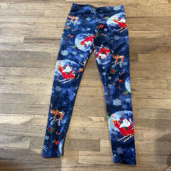 Bundle holiday Christmas leggings size medium - Picture 2 of 11